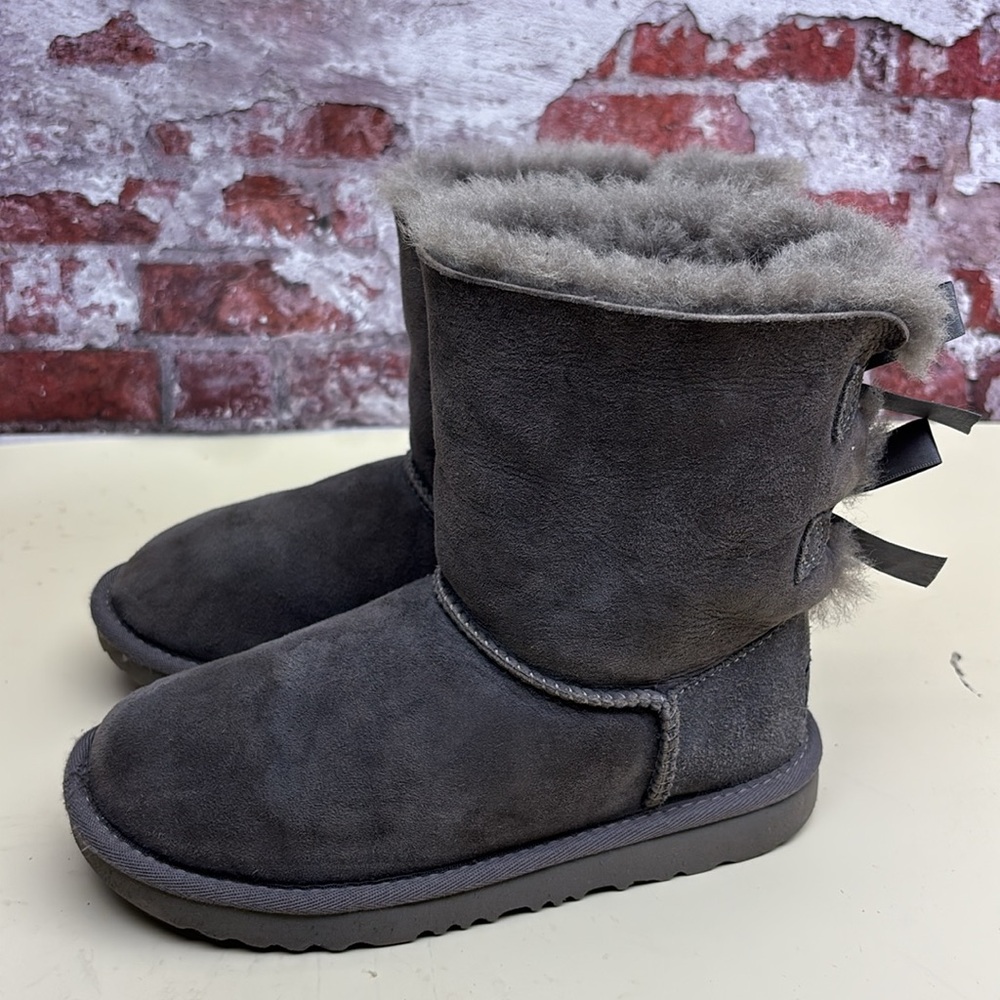 Gray Shearling Lined Boots Ugg Leather Boots Ugg … - image 4